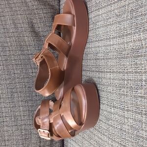BAMBOO Tan Platform Sandals